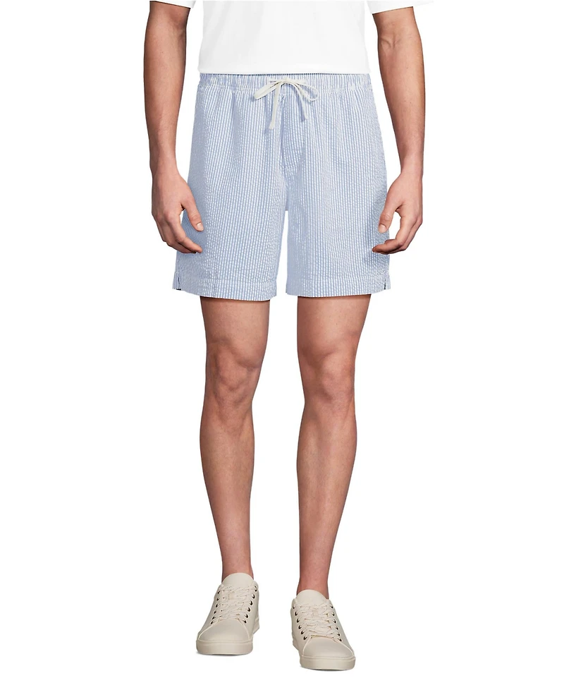 Lands' End Men's 7" Classic Fit Seersucker Deck Short