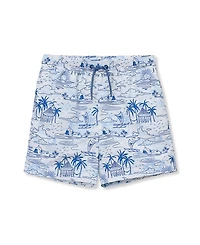 Lands' End Big Boys Husky Chlorine Resistant 5" Swim Trunks with Mesh Liner