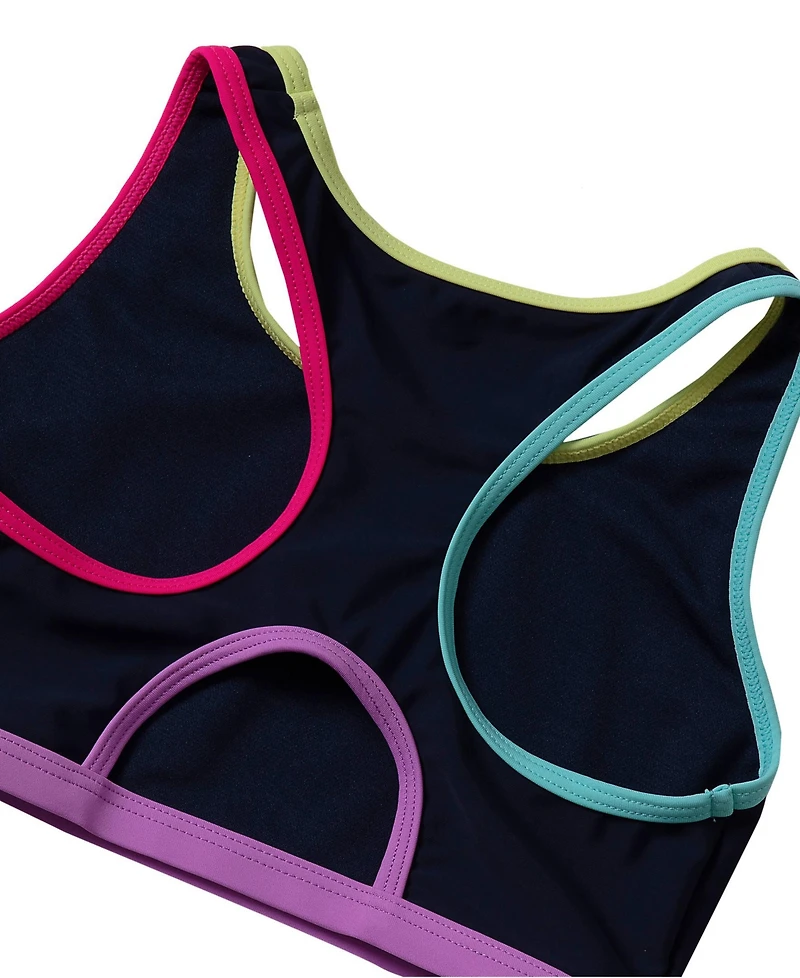 Lands' End Girls Chlorine Resistant Contrast Racer Back Bikini Top