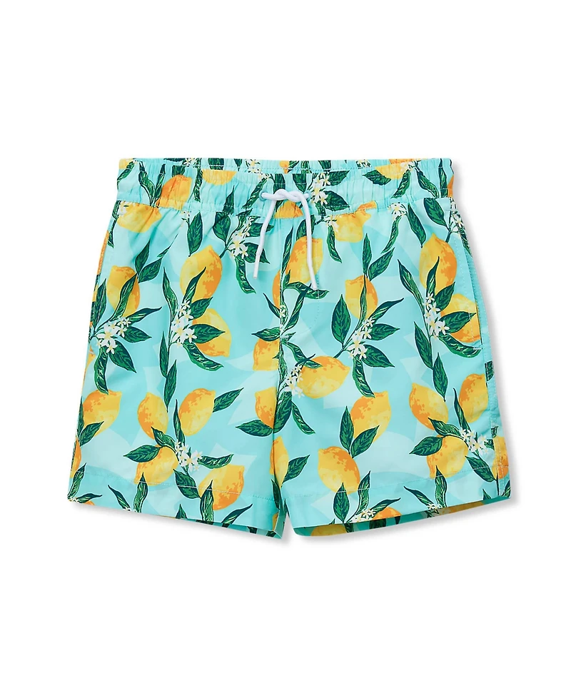 Lands' End Big Boys Husky Chlorine Resistant 5" Swim Trunks with Mesh Liner