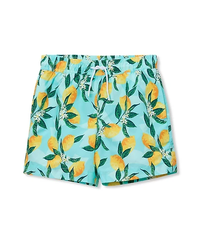 Lands' End Big Boys Husky Chlorine Resistant 5" Swim Trunks with Mesh Liner