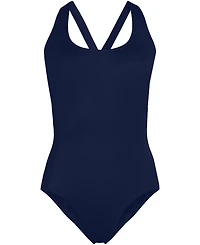 Lands' End Petite Tugless X-Back One Piece Swimsuit