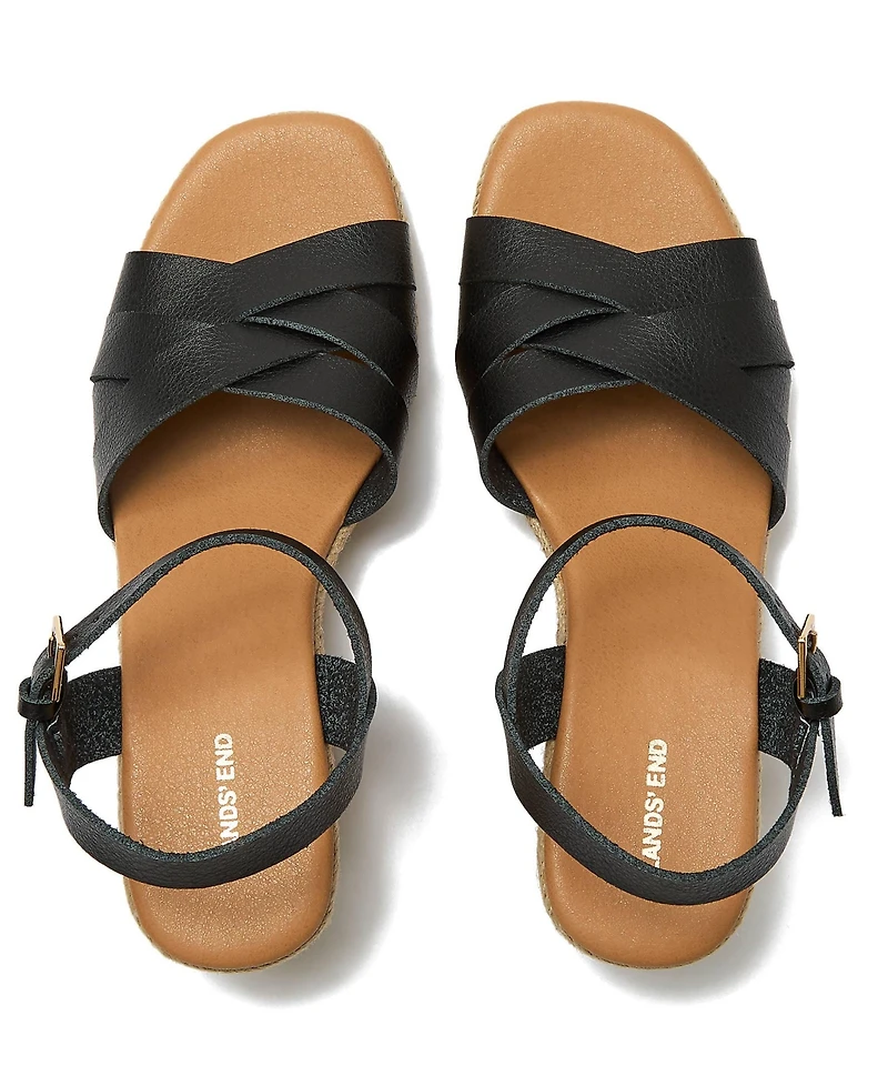 Lands' End Women's Espadrille Wedge Sandals