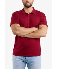 X-Ray Men's Short Sleeve New Rib Polo Shirt