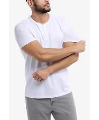 X-Ray Men's Basic Henley Neck Short Sleeve T-Shirt