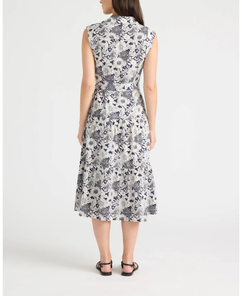 Ellen Tracy Women's Cap Sleeve Tiered Dress