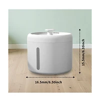 Zeus and Ruta 2500ML Usb Pet Water Fountain Round Automatic Cat Dispenser With Circulating Pump Ultra Quiet For Cats and Dogs