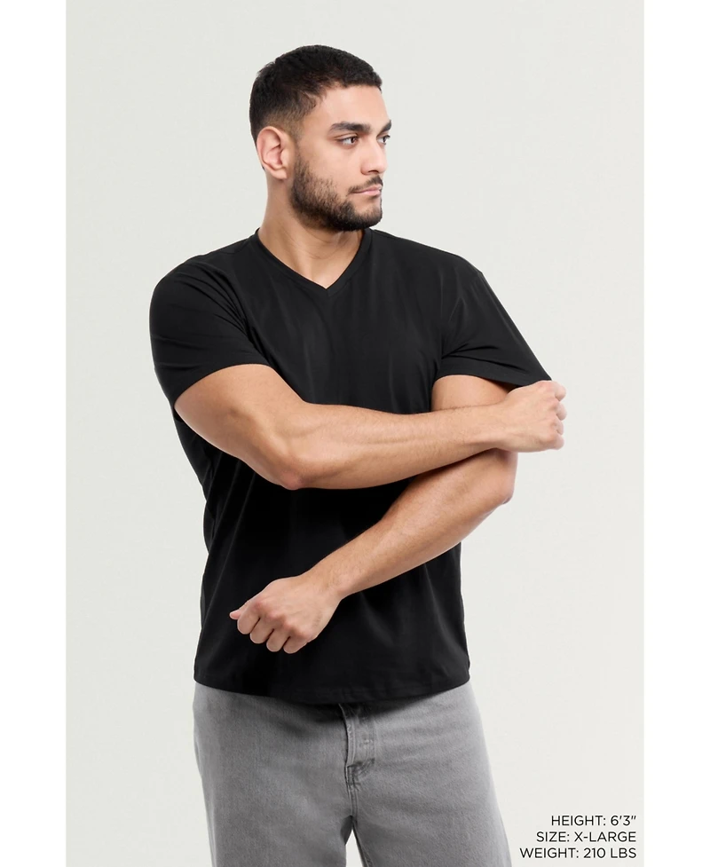 X-Ray Men's Basic V-Neck Short Sleeve T-shirt