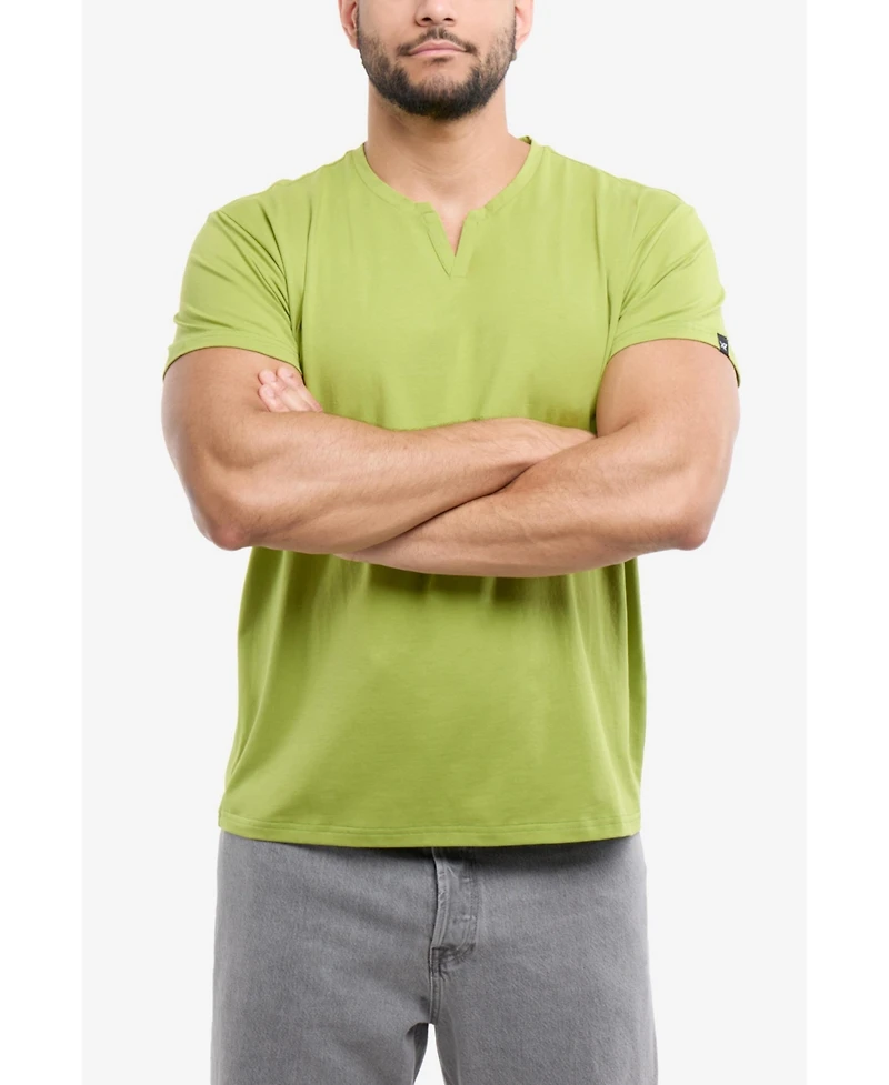 X-Ray Men's Basic Notch Neck Short Sleeve T-shirt