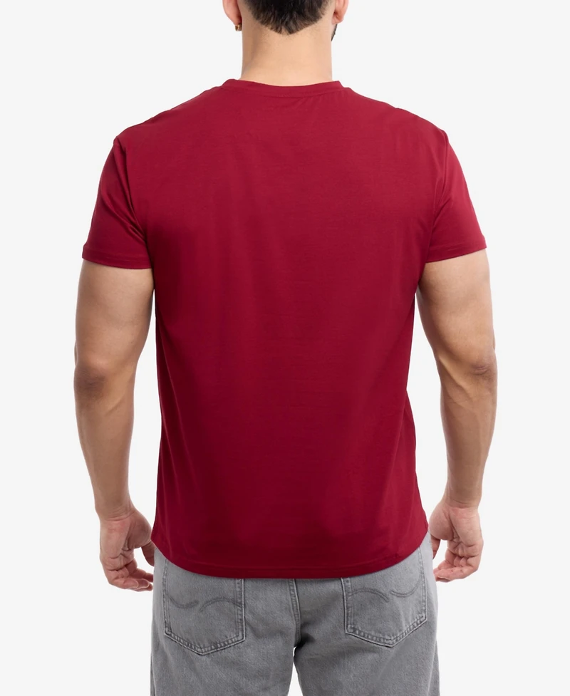 X-Ray Men's Basic Notch Neck Short Sleeve T-shirt