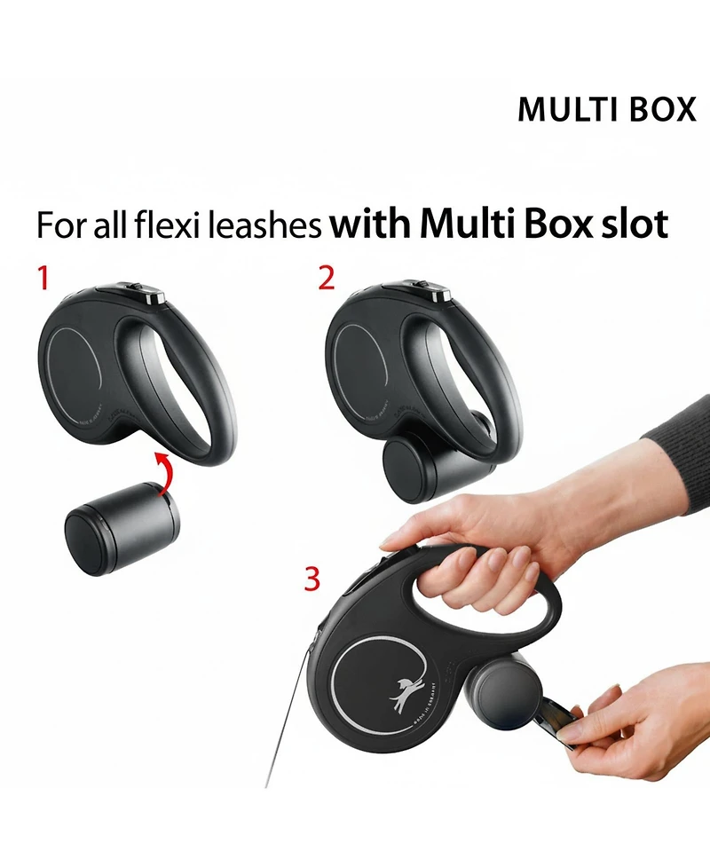 Aronkl Multi Box Retractable Leashes Poop Bag Dispenser Dog Holder Multipurpose