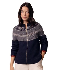 Celtic & Co. Women's British Wool Yoke Stitch Cardigan