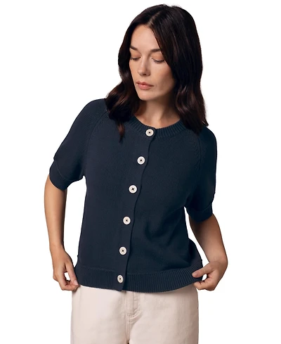 Celtic & Co. Women's Short Sleeve Knitted Cardigan