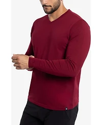 X-Ray Men's Soft Stretch V-Neck Long Sleeve T-shirt