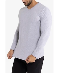 X-Ray Men's Soft Stretch V-Neck Long Sleeve T-shirt