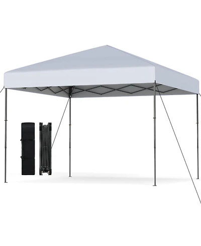Gouun 10 x 10 ft Pop Up Canopy Tent with Carrying Bag Eight Stakes and Wind Ropes