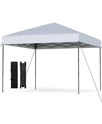Gouun 10 x 10 ft Pop Up Canopy Tent with Carrying Bag Eight Stakes and Wind Ropes