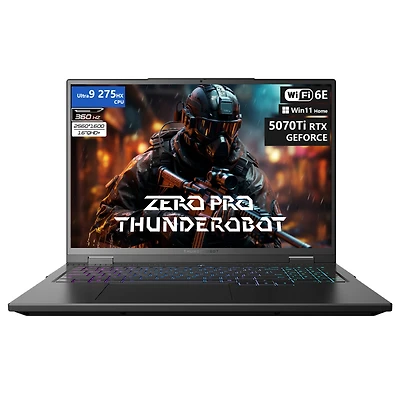 Thunderobot Zero 16 16" Traditional Laptop Intel Core Ultra 9 ,64GB Ram Nvidia GeForce Rtx 5070 Ti 2TB Ssd Storage Windows 11 Home 360Hz