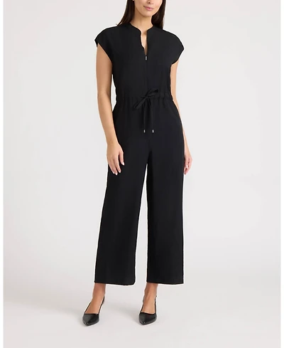 Ellen Tracy Women's Crinkle Jumpsuit