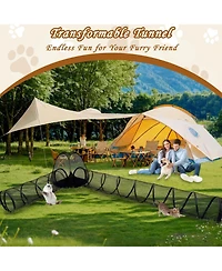 Zeus and Ruta Outdoor Cat Enclosure Portable Pet Tent Cage Free Playpen with Tunnel Playground for Cats Small Animals