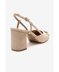 Prologue Shoes Women's Desia Slingback Round Toe Pumps