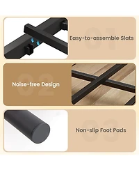 Gouun Full Metal Platform Bed Frame with Storage Drawers and Headboard