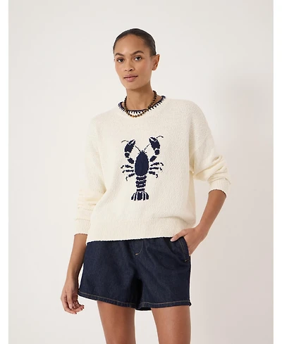 Hush Women's Hallie Crew Neck Lobster Graphic Sweater