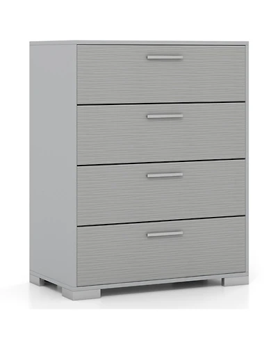 Gouun 4-Drawer Storage Cabinet with Metal Legs and Anti-Toppling Devices