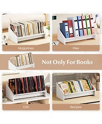 Gouun Tilting V-Shaped Desktop Bookshelf Organizer