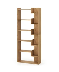 Gouun 6-Tier Wooden Bookcase with Open Display Shelves