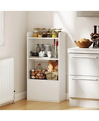 Gouun 3-Tier Freestanding Bookshelf with Drawer