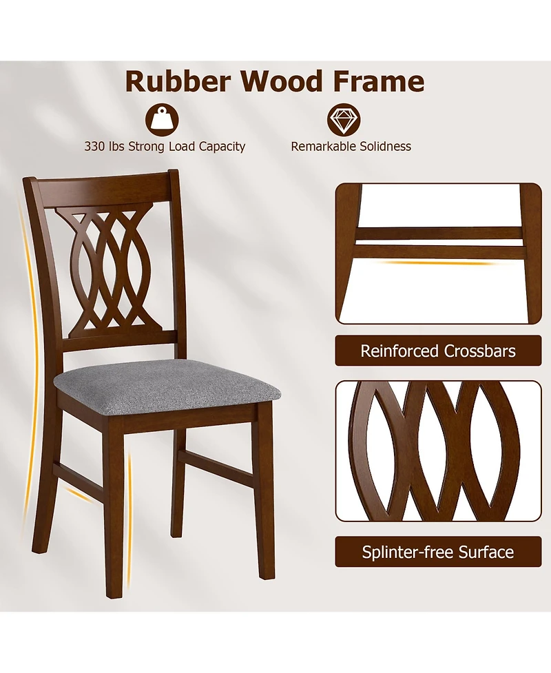 Sugift Dining Chairs Set of Two with Padded Seats for Home