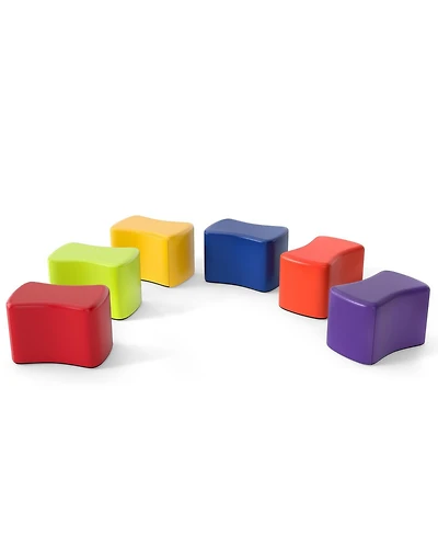 Sugift Six Piece Modular Kids Stool Set with Butterfly Design