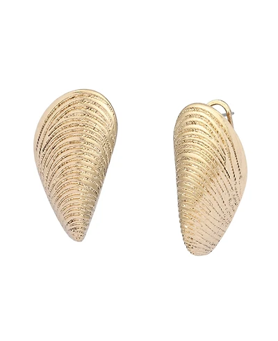 Steve Madden Gold Vintage Luxe Shell Post Earrings