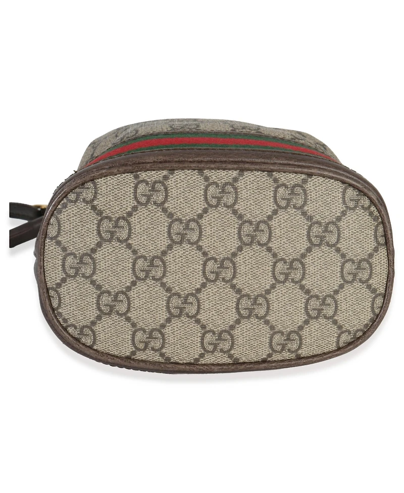 Pre-Owned Gucci Beige Gg Supreme Canvas Ophidia Mini Bucket Bag