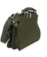 Pre-Owned Fendi Olive Calfskin Leather Mini Peekaboo ISeeU Bag