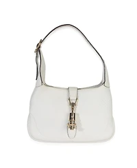 Pre-Owned Gucci White Grained Leather Small Jackie Hobo