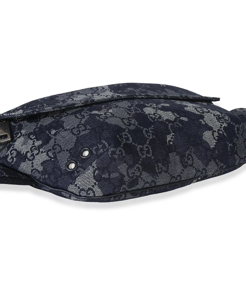 Pre-Owned Gucci Navy Gg Floral Canvas Belt Bag