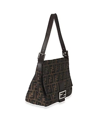 Pre-Owned Fendi Brown Zucca Canvas Mama Baguette Bag