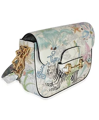 Pre-Owned Gucci Multicolor New Shanghai Tiger Savanah Web Mini Horsebit 1955 Shoulder Bag