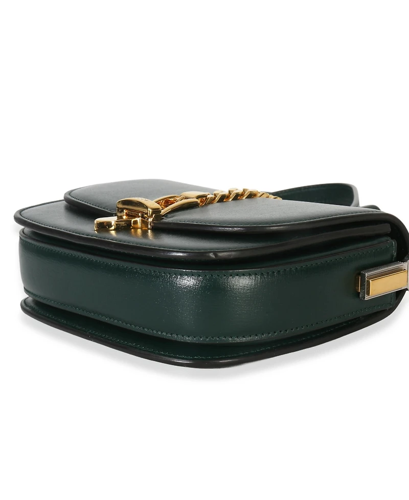 Pre-Owned Gucci Dark Green Calfskin Mini Sylvie 1969 Bag