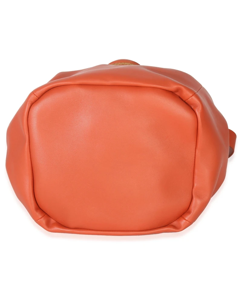 Pre-Owned Bottega Veneta Orange Calfskin Beak Tote