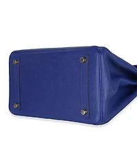 Pre-Owned HERMES Bleu Electrique Epsom Birkin 30 Ghw