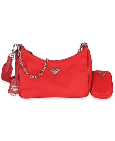 Pre-Owned Prada Red Re-Nylon Re-Edition 2005 Hobo