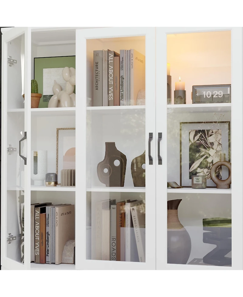 Homsee 8-Shelf Modern Bookcase with Drawers