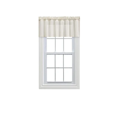 Ellis Curtain Cotton Voile 1.5" Rod Pocket Tailored Valance for Windows
