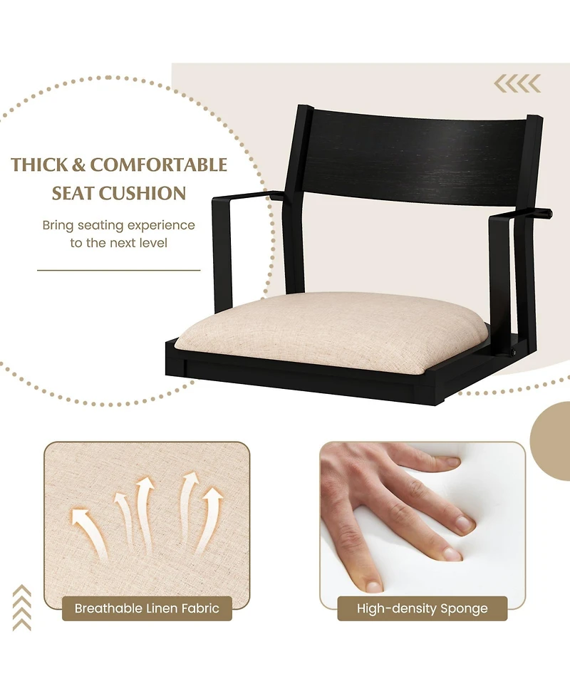 Slickblue Dining Chair Set of 2 with Contoured Back and Cushioned Seat