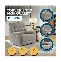 Heartland Furniture Oversized Recliner Chair Heavy Duty Recliners with Wide Seat