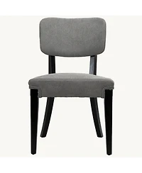 Rainsken Modern Dining Chairs Set of 2, Fabric Upholstered Kitchen Chairs with Solid Wood Legs for Dining Room, Living Room