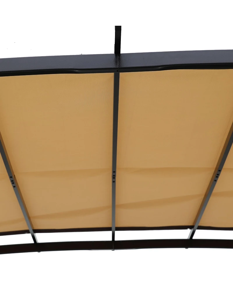 Clihome Canopy Replacement Top, Polyester Waterproof Uv-Resistant Awning for Curved Pergola Structure